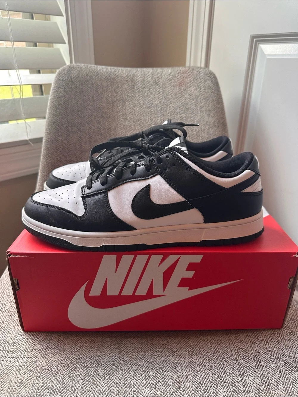 Nike Black and White Dunk Low Retro